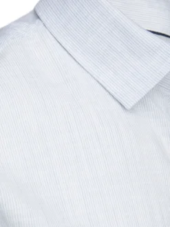 Wyjątkowe Okazje|Koszule Męskie>Dstreet Koszula męska w drobny prążek z długim rękawem biała DX2656