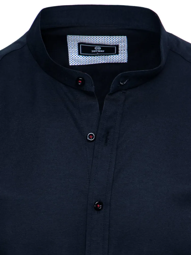 Wyjątkowe Okazje|Koszule Męskie>Dstreet Koszula męska z krótkim rękawem granatowa KX0996