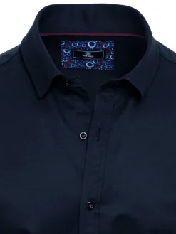 Wyjątkowe Okazje|Koszule Męskie>Dstreet Koszula męska z krótkim rękawem granatowa KX0984