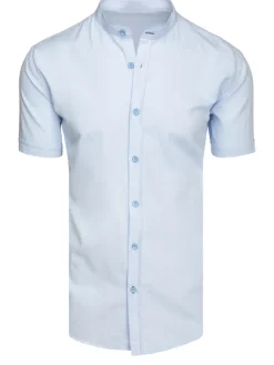 Koszule Męskie|Wyjątkowe Okazje>Dstreet Koszula męska z krótkim rękawem błękitna KX1062