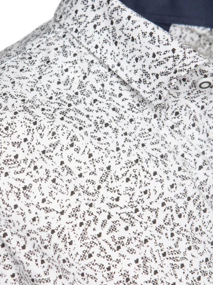 Wyjątkowe Okazje|Koszule Męskie>Dstreet Koszula męska z krótkim rękawem biała KX1059