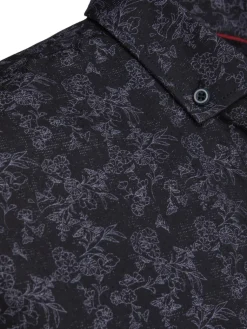 Wyjątkowe Okazje|Koszule Męskie>Dstreet Koszula męska z krótkim rękawem czarna KX1056