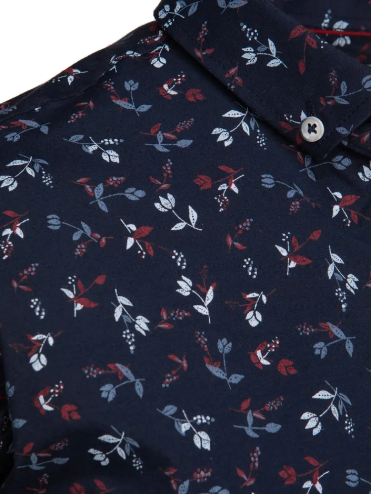 Wyjątkowe Okazje|Koszule Męskie>Dstreet Koszula męska z krótkim rękawem granatowa KX1043