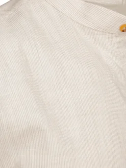 Wyjątkowe Okazje|Koszule Męskie>Dstreet Koszula męska ze stójką z długim rękawem jasnobeżowa DX2658