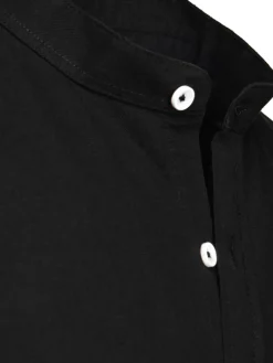 Wyjątkowe Okazje|Koszule Męskie>Dstreet Koszula męska ze stójką z długim rękawem czarna DX2637