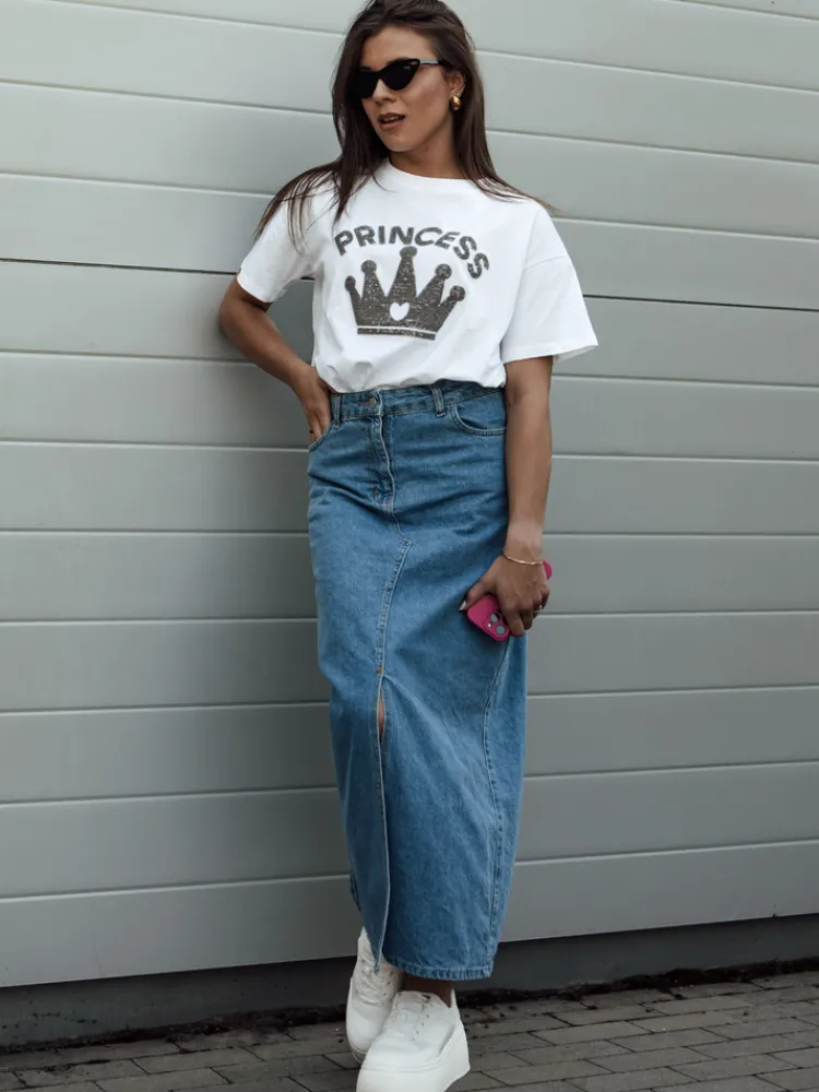 T-Shirty Damskie>Dstreet Koszulka damska PRINCY biały RY2650