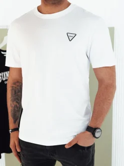 Koszulki Męskie>Dstreet Koszulka męska basic biała RX5440