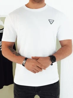 Koszulki Męskie>Dstreet Koszulka męska basic biała RX5440