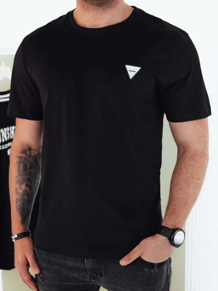 Koszulki Męskie>Dstreet Koszulka męska basic czarna RX5439