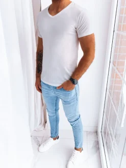 Koszulki Męskie>Dstreet Koszulka męska basic ecru RX5122