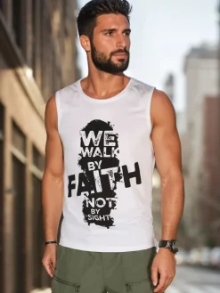 Koszulki Męskie>Dstreet Koszulka męska bez rękawów biała RX5658