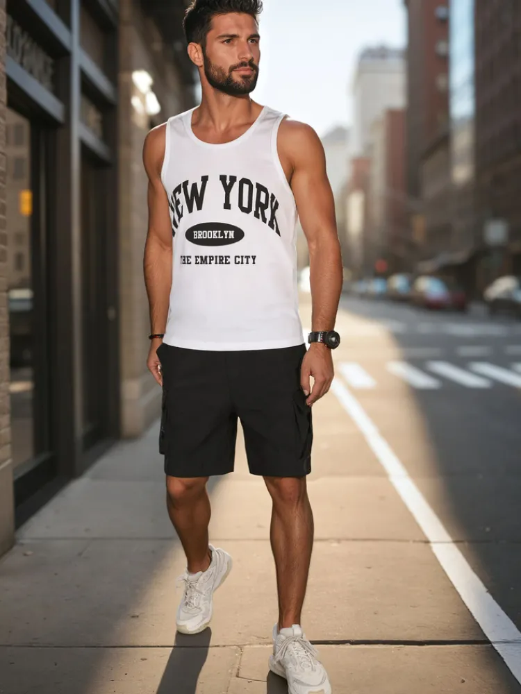 Koszulki Męskie>Dstreet Koszulka męska bez rękawów biała RX5650