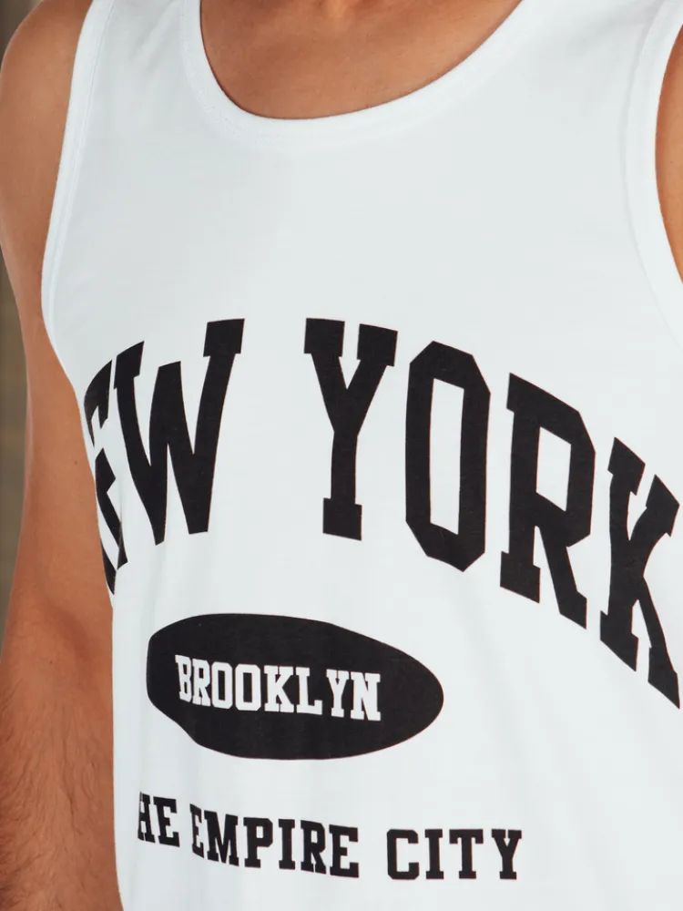 Koszulki Męskie>Dstreet Koszulka męska bez rękawów biała RX5650