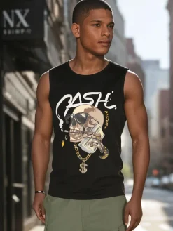 Koszulki Męskie>Dstreet Koszulka męska bez rękawów czarna RX5653