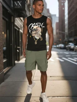 Koszulki Męskie>Dstreet Koszulka męska bez rękawów czarna RX5653