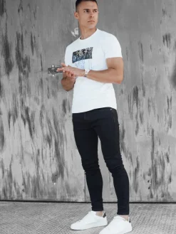 Koszulki Męskie>Dstreet Koszulka męska biała RX5544