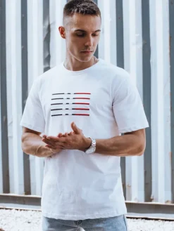 Koszulki Męskie>Dstreet Koszulka męska biała RX5568