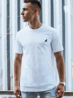 Koszulki Męskie>Dstreet Koszulka męska biała RX5574