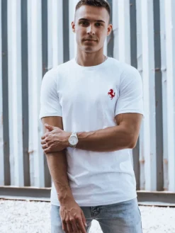 Koszulki Męskie>Dstreet Koszulka męska biała RX5564