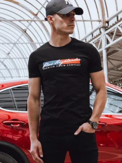 Koszulki Męskie>Dstreet Koszulka męska czarna RX5543