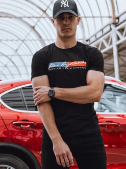 Koszulki Męskie>Dstreet Koszulka męska czarna RX5543