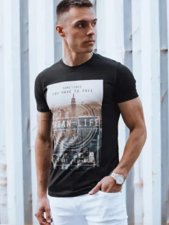 Koszulki Męskie>Dstreet Koszulka męska czarna RX5541