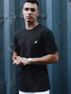 Koszulki Męskie>Dstreet Koszulka męska czarna RX5575