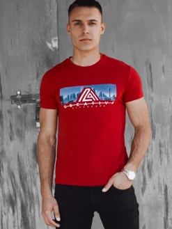 Koszulki Męskie>Dstreet Koszulka męska czerwona RX5553