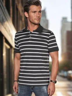 Koszulki Męskie>Dstreet Koszulka męska polo w paski griftowa PX0639