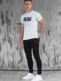 Koszulki Męskie>Dstreet Koszulka męska szara RX5560