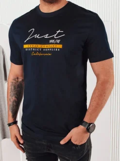 Koszulki Męskie>Dstreet Koszulka męska z nadrukiem granatowa RX5425