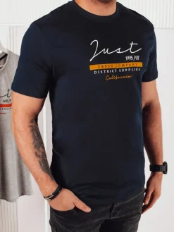 Koszulki Męskie>Dstreet Koszulka męska z nadrukiem granatowa RX5425