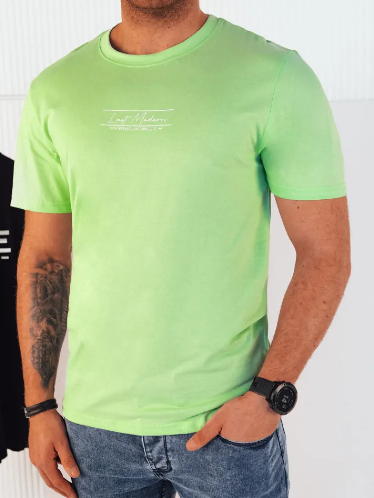 Koszulki Męskie>Dstreet Koszulka męska z nadrukiem zielona RX5472