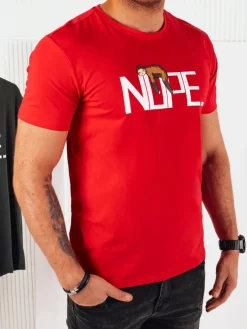 Koszulki Męskie>Dstreet Koszulka męska z nadrukiem czerwona RX5360