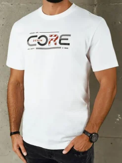 Koszulki Męskie>Dstreet Koszulka męska z nadrukiem biała RX5418