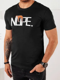 Koszulki Męskie>Dstreet Koszulka męska z nadrukiem czarna RX5359