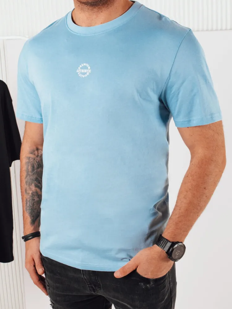 Koszulki Męskie>Dstreet Koszulka męska z nadrukiem błękitna RX5459