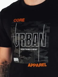 Koszulki Męskie>Dstreet Koszulka męska z nadrukiem czarna RX5454