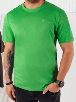 Koszulki Męskie>Dstreet Koszulka męska z nadrukiem zielona RX5471