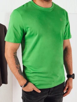 Koszulki Męskie>Dstreet Koszulka męska z nadrukiem zielona RX5471