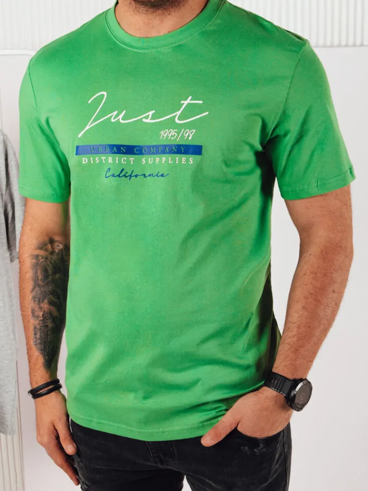 Koszulki Męskie>Dstreet Koszulka męska z nadrukiem zielona RX5426