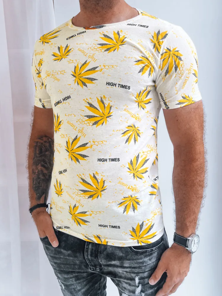 Koszulki Męskie>Dstreet Koszulka męska z nadrukiem biała RX5277