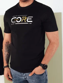 Koszulki Męskie>Dstreet Koszulka męska z nadrukiem czarna RX5419