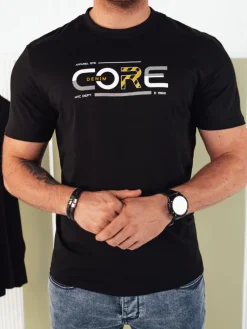 Koszulki Męskie>Dstreet Koszulka męska z nadrukiem czarna RX5419