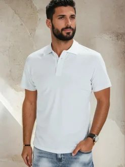 Koszulki Męskie>Dstreet Koszulka polo męska biała PX0514