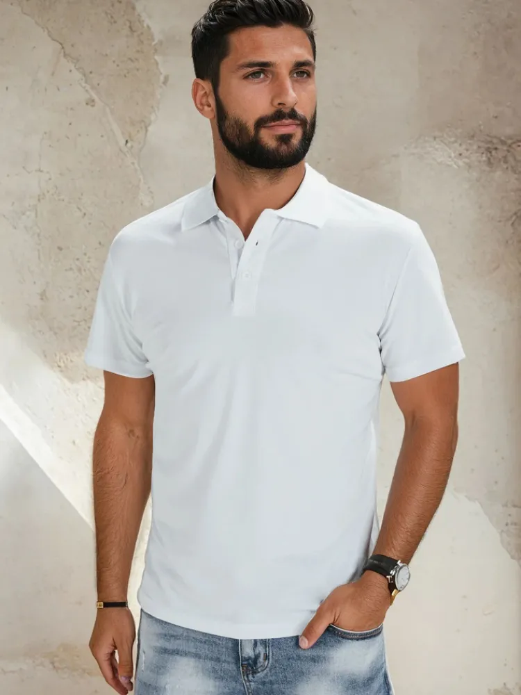 Koszulki Męskie>Dstreet Koszulka polo męska biała PX0514