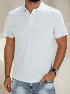 Koszulki Męskie>Dstreet Koszulka polo męska biała PX0514