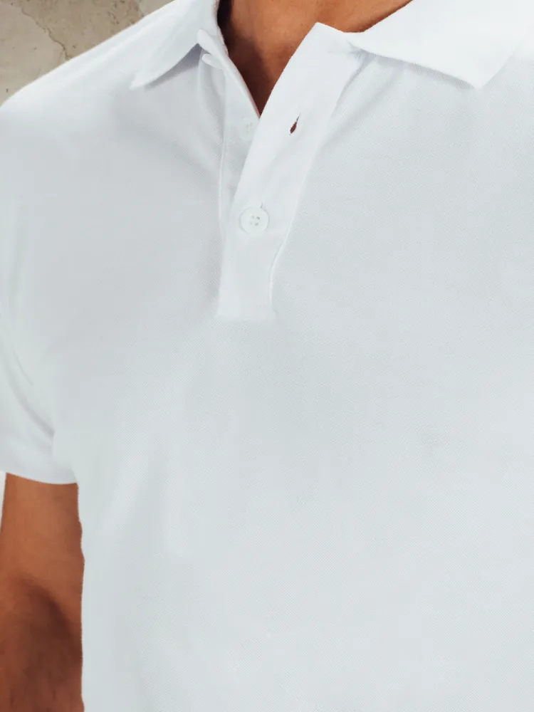 Koszulki Męskie>Dstreet Koszulka polo męska biała PX0514