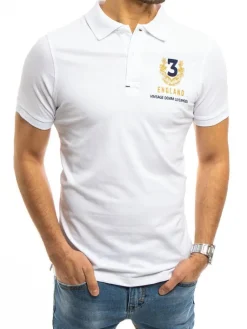 Koszulki Męskie>Dstreet Koszulka polo męska biała PX0360