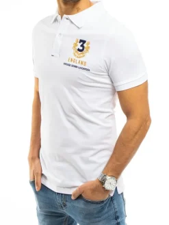 Koszulki Męskie>Dstreet Koszulka polo męska biała PX0360